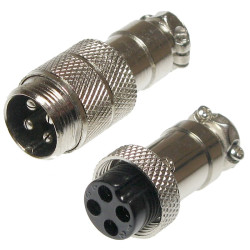 Złącze przem. na kabel 4pin kpl. (wt+gn) mikrofonowe NC/CB-Podzespoły Elektroniczne