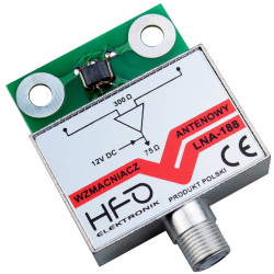 Wzmacniacz anten. LNA-188 DVB-T ekranowany 32dB HFO do anten DIPOL lub s-RTV SAT DVB-T