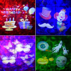 Projektor LED świąteczny, fale+ 12 slajdów, pilot-Efekty Dyskotekowe