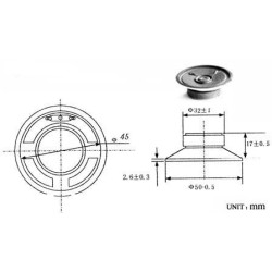 Głośnik 2"  YD-50  0,5W 8Ohm Membrana plastikowa-Naglosnienie i Estrada