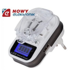 Ładowarka uniwersalna 4,2V akum. 3,6V-3,7V akumulatorów baterii LI-ion Li-poly-Akumulatory i Ładowarki