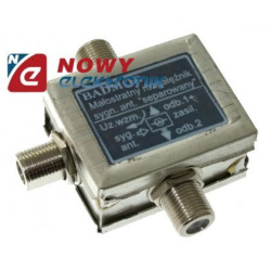 Rozg.ant.wew.szary-sep. 3xF gn.F Rozgałeźnik antenowy BADMOR separujący 12V-RTV SAT DVB-T