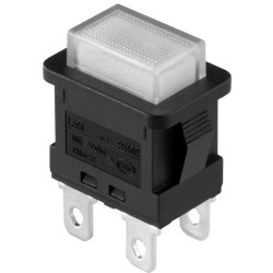 Przełącznik 16A 250V podświetl. AGD 16A/250V biały-Podzespoły Elektroniczne