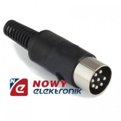 Wtyk DIN 8p na kabel WMW845-000-00P-Podzespoły Elektroniczne