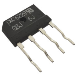 Mostek 6A 600V GBJ6J płaski-Podzespoły Elektroniczne
