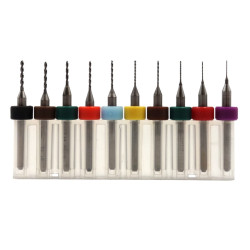 Zestaw wierteł do PCB 0,3-1,2mm 10szt. węglik spiekany-Narzędzia Warsztatowe i Wyposażenie