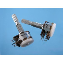 Potencjometr stereo 2x220kΩ A liniowy  Krótka oś-Podzespoły Elektroniczne