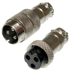 Złącze przem. na kabel 3pin kpl. (wt+gn) mikrofonowe NC/CB-Podzespoły Elektroniczne