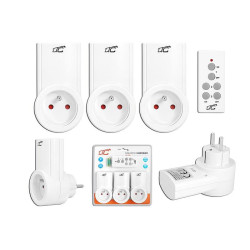 Gniazdo sieciowe x3 sterowane pilotem LTC  bezprzewodowe-Dom i Ogród