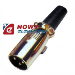 Wtyk mikrofonowy 3p kabel GOLD-Podzespoły Elektroniczne