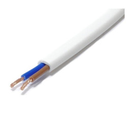Przewód OMYP 300V 2x0,50 Biały Płaski H03VVH2-F-Przewody i Druty w metrażu