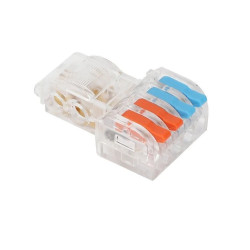 Szybkozłączka przelotowa T2-4B dla 1,5mm-2,5mm trójnik-Przewody i Druty w metrażu