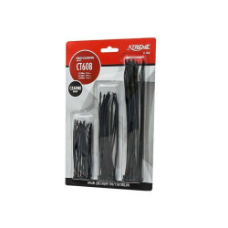 Opaska zacisk. zestaw  60szt. 3 rodzaje, czarna  CT60B-Elektryka