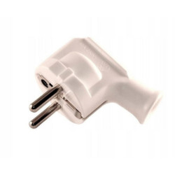 Wtyczka sieciowa WT-35 16A biała unishuko  Elgotech kątowa-Elektryka