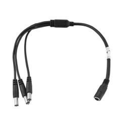 Rozdzielacz DC 12V 1we-3wy 2,1/5,5 na kablu 30-40cm, rozgałęźnik-Monitoring CCTV