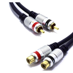 Przedłużacz 2xRCA Digital 1,5m Vitalco 2xWt.RCA - 2xGn.RCA-Kable i Przyłącza RTV i PC