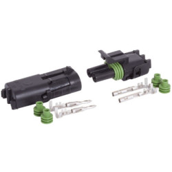 Złącze WEATHER PACK 2-styk kpl. 15A MAX wtyk + gniazdo  hermetyczne samo-Motoryzacja