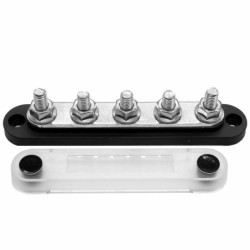 Listwa blok masy BUSBAR 5xM8 150A czarny-Elektryka