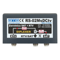 Zwrotnica SAT-RTV RS-02MsDCtv 2w1 SUMATOR I ROZGAŁŁŻNIK SAT/RTV-RTV SAT DVB-T