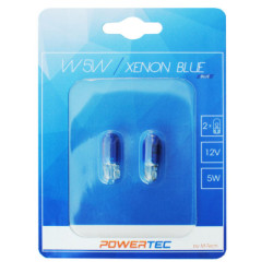 Żarówka R10 12V 5W Xenon Blue W5W T10 2 Szt. POWERTEC-Oświetlenie