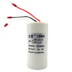 Kondensator podwójny 22uf+6uf rozruchowy do pilota przełącznika windy-Podzespoły Elektroniczne