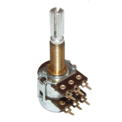 Potencjometr Stereo 2x47KA obrotowy-Podzespoły Elektroniczne