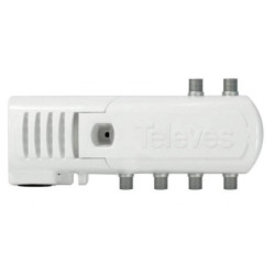 Wzmacniacz antenowy 1/4 TELEVES IOTRONIC, regulowany 3-18dB-RTV SAT DVB-T