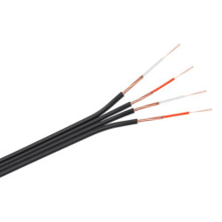 Przewód ekranowany 4xRCA płaski-Przewody i Druty w metrażu