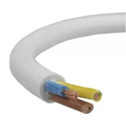 Przewód OMYzo 300/300V 3x0.75mm biały H03VV-F 300V 3 G okrągły-Przewody i Druty w metrażu