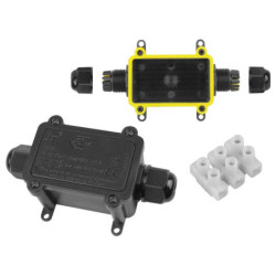Puszka instalacyjna IP68 2 wloty + złącze 3 torowe-Elektryka