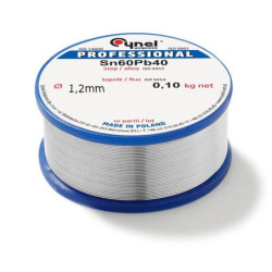 Spoiwo LC60-SW26  1.2mm  0,1kg Cyna lutownicza do lutowania Cynel Polska-Narzędzia Warsztatowe i Wyposażenie