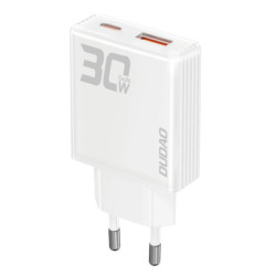 Ładowarka USB sieciowa 30W DUDAO GaN A30EU Biała USB+USB-C