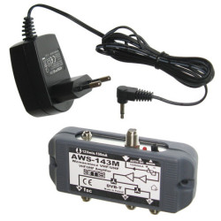 Wzmacniacz antenowy AWS-143M regulowany, rozgałęźnik-RTV SAT DVB-T