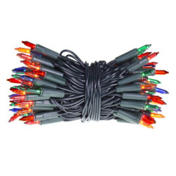 Lampki choinkowe mix kolor 100 LW-100 żarówkowe wewnętrzne RUM-LUX-Oświetlenie