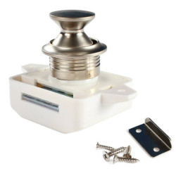 Zamek szafki kampera blokada zamknięcie meblowe łódź srebrne/ białe 2-Motoryzacja