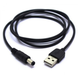 Kabel USB/Wtyk DC 2,1/5,5  1m-Kable i Przyłącza RTV i PC