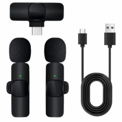 Mikrofon bezprzewodowy USB-C krawatowy klips Android zestaw 2szt.
