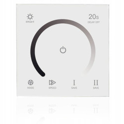 Panel LED sterownik MONO jednoko naścienny biały ściemniacz-Oświetlenie