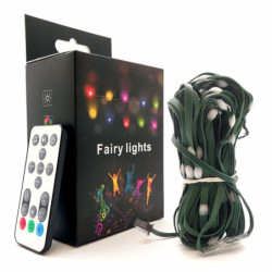 Lampki choinkowe LED Wifi TUYA SMART 10m 100szt 16mln. kolorów multikolor pilot + aplikacja-Oświetlenie