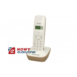 Telefon Panasonic|KX-TG1611PDJ biało-beżowy Bezprzewodowy (-)-Telefony i Smartfony