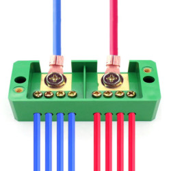 Rozdzielacz 2 fazowy listwa 2/8 szyna 2wej/8wyj 30A 660V-Elektryka