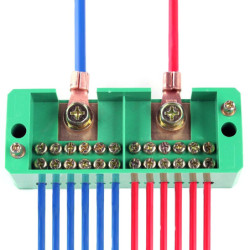 Rozdzielacz 2 fazowy listwa 2/12 szyna 2wej/12wyj 30A 660V 5.8MM-Elektryka