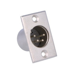 Gniazdo mikrofonowe 4pin. XLR męskie do obudowy-Podzespoły Elektroniczne