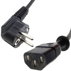 Kabel zasil. PC 2m komputerowy SN-32 3x1mm czarny Produkcja Krajowa PL-Elektryka