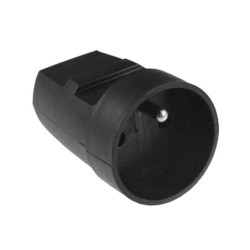 Gniazdo Siec. 230V G-10-2 Z/U Cz Czarne z uziemieniem Elgotech-Elektryka