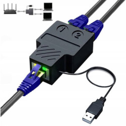 Rozgałęźnik RJ45 LAN 1/2 100Mbs Splitter, mini switch adapter rozdzielacz-Komputery i Tablety
