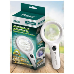 Lupa 2,5/6x z podświetleniem LED+UV PROSKIT MA-029-Narzędzia Warsztatowe i Wyposażenie