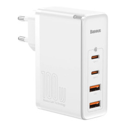 Ładowarka sieciowa Baseus 100W GaN2 Pro USB/USB-C QC4 PD Biała CCGAN2P