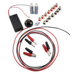 Zestaw podstawowych elementów na zajęcia z techniki (klasy 4-6) + baterie-Zestawy do samodzielnego montażu
