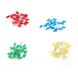 Zestaw Diod LED 5mm 200 Szt Matowe-Podzespoły Elektroniczne